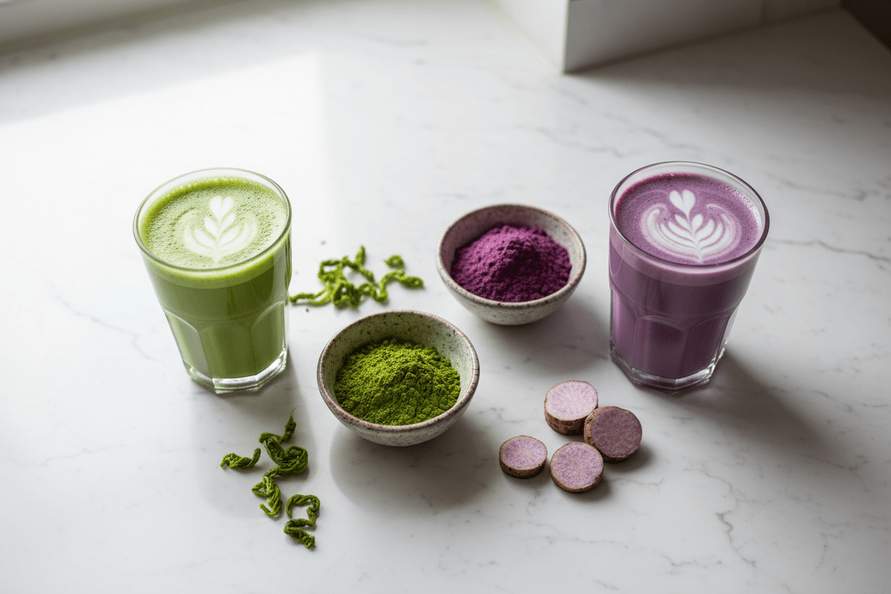 Matcha et Ube : la rencontre colorée entre tradition japonaise et douceur tropicale - Meyshaa