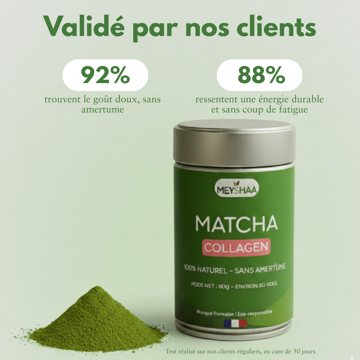 Thé matcha ceremonial Meyshaa, super-aliment riche en antioxydants et vitalité