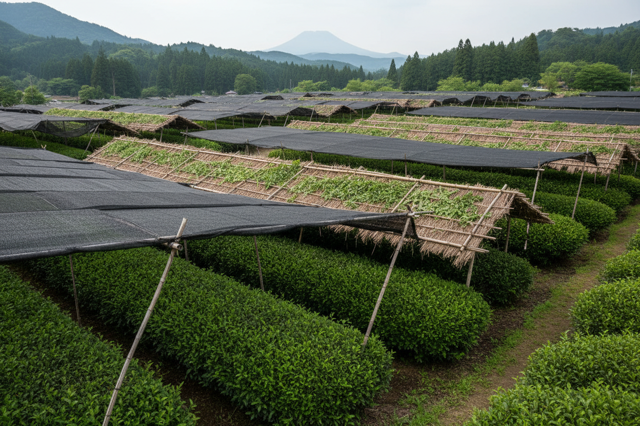 ombrage naturelle champs de matcha