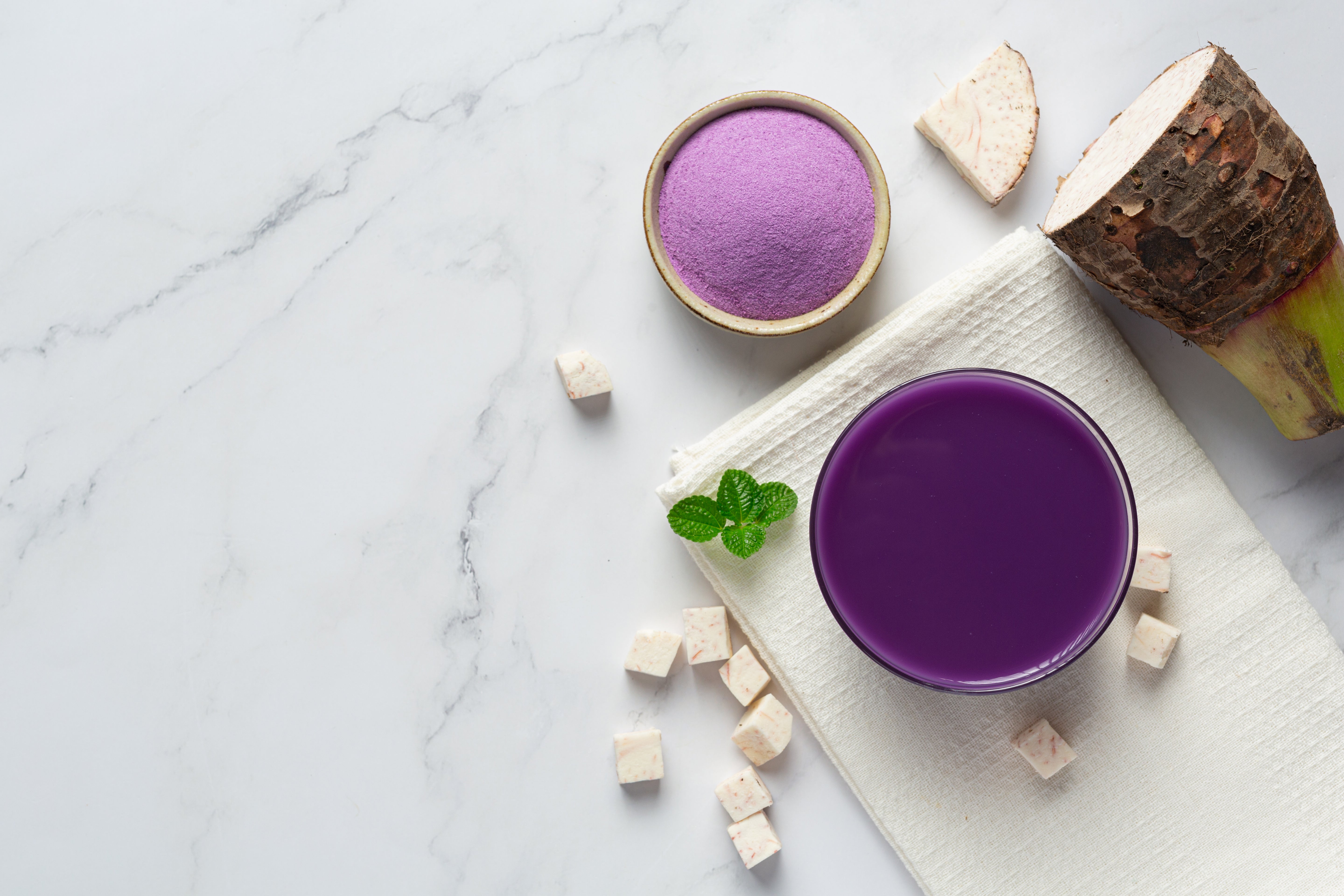 ube latte meyshaa boisson digestion bienfaits