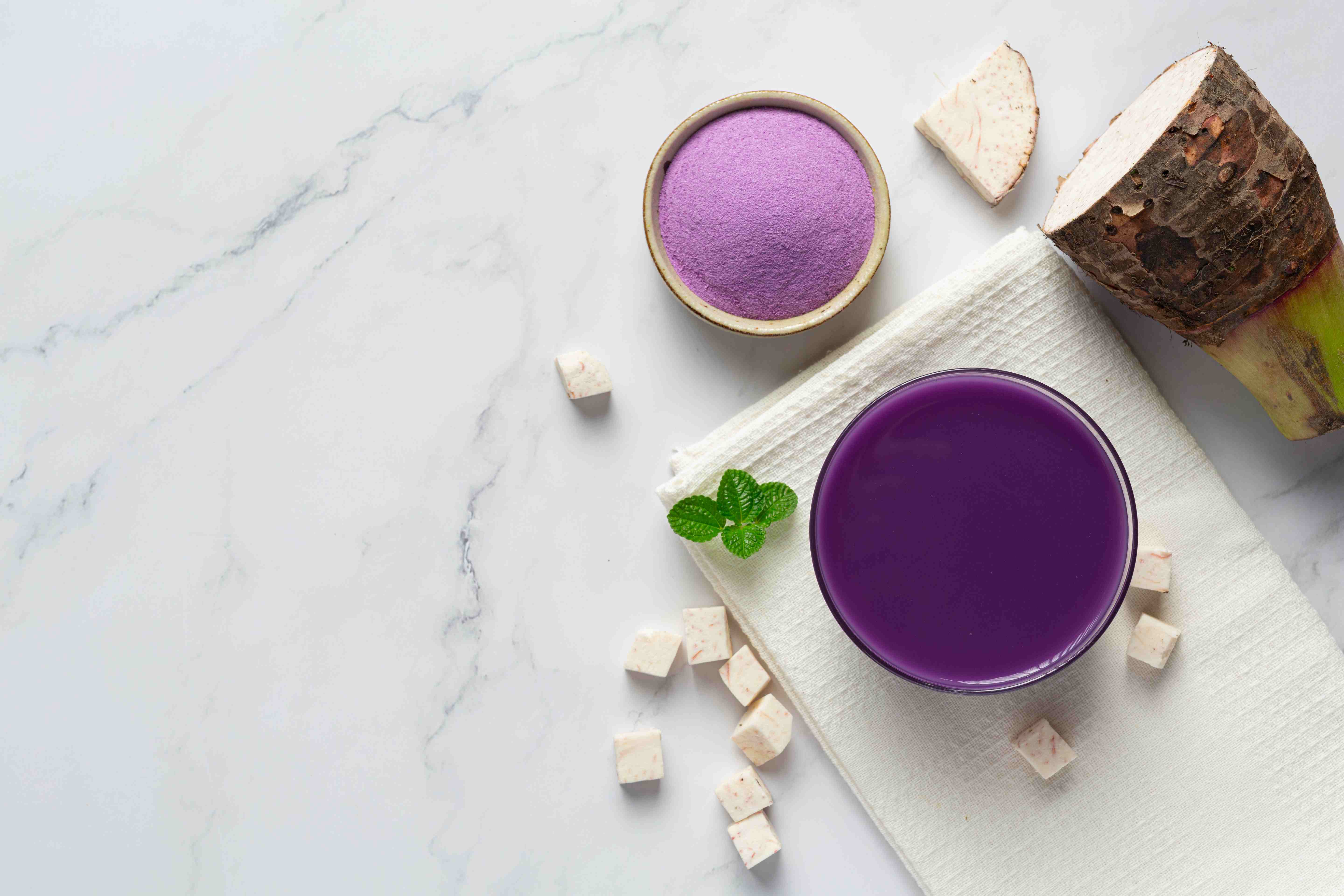 ube latte meyshaa boisson digestion bienfaits